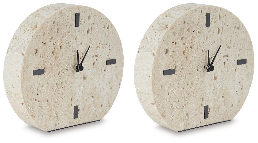 Image of Donfordson - Table Clock (Set of 2) - Beige