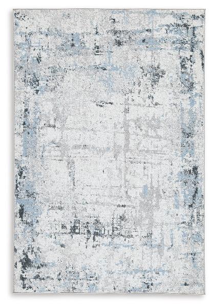 Image of Emertonly - 8' x 10' Washable Rug - Blue / White / Gray