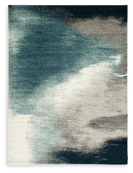 Image of Brentward - 5' x 7' Rug - Blue / Gray / Ivory