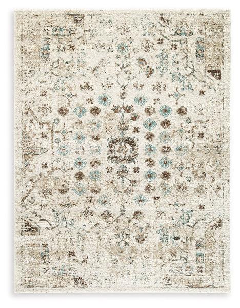 Image of Jossler - 8' x 10' Rug - Ivory / Brown / Teal