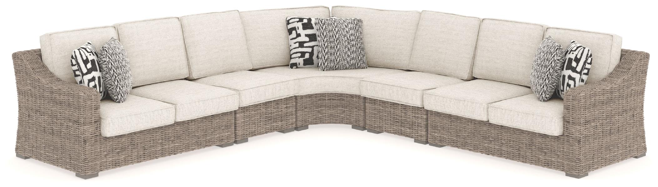 Image of Beachcroft - 5 Pc. - Sectional Lounge - Beige