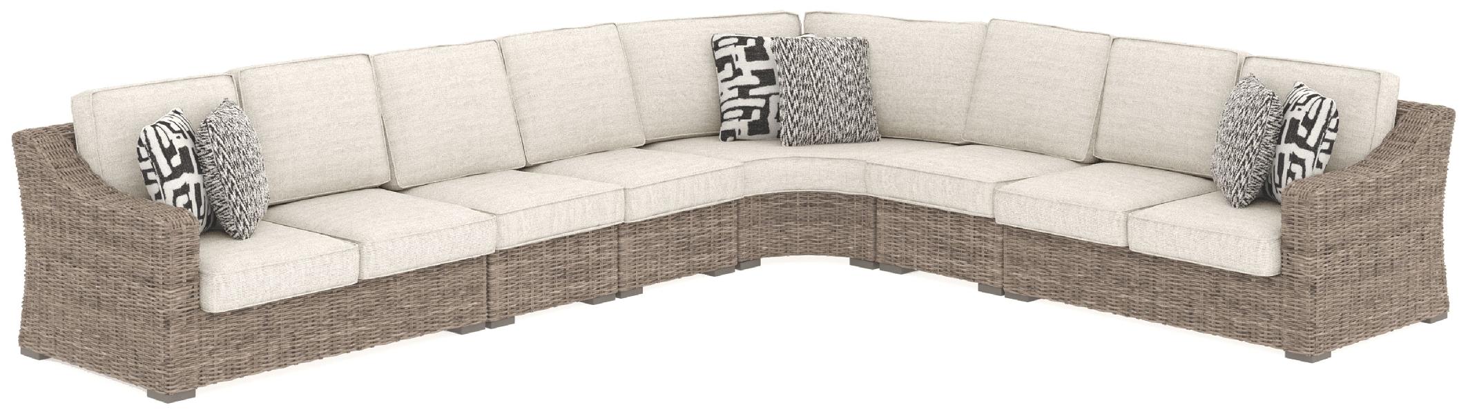 Image of Beachcroft - 6 Pc. - Sectional Lounge - Beige
