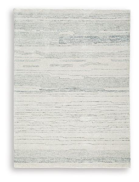 Image of Genemost - 5' x 7' Rug - Ivory / Blue