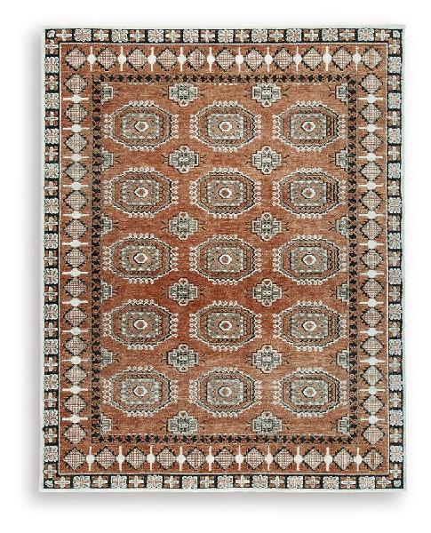 Image of Qaabiz - 8' x 10' Rug - Sienna / Ivory / Black