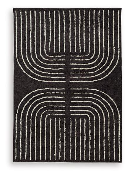 Image of Eldonmore - 5' x 7' Rug - Black / Ivory