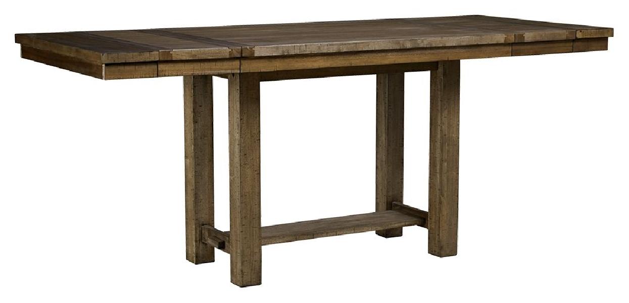 Image of Moriville - Rectangular Dining Room Counter Extension Table - Grayish Brown