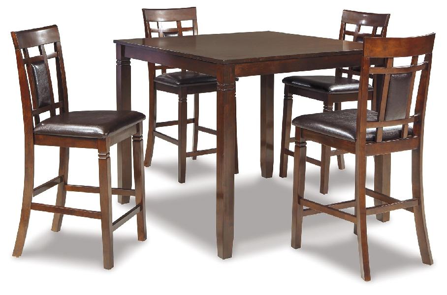 Image of Bennox - DRM Counter Table Set (Set of 5) - Brown