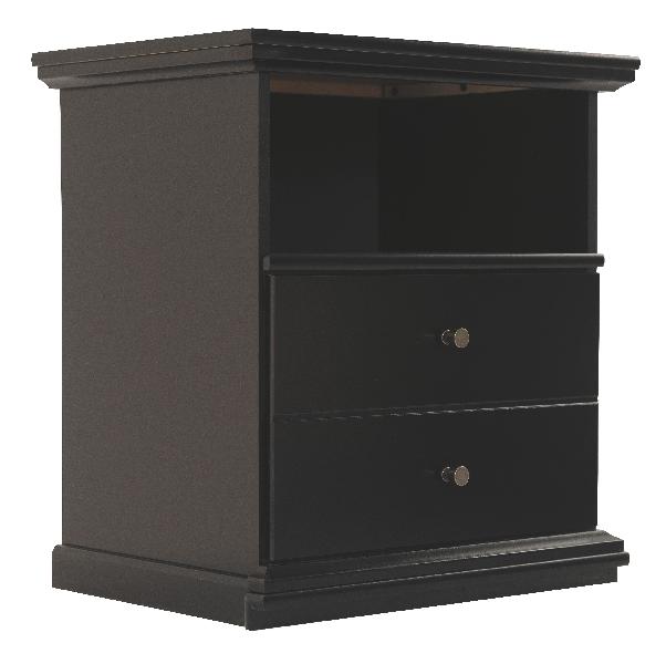 Image of Maribel - One Drawer Night Stand - Black