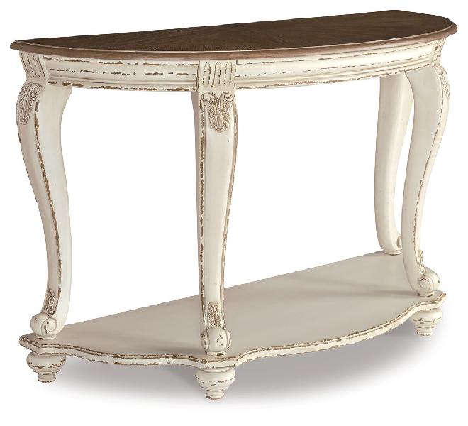 Image of Realyn - Sofa Table - White / Brown