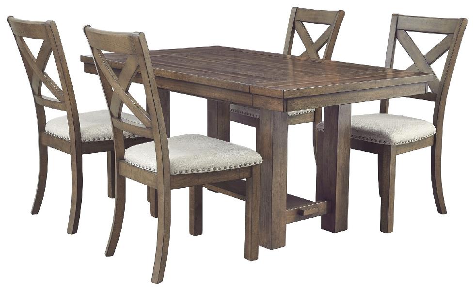 Image of Moriville - Rectangular Dining Room Extension Table - Grayish Brown