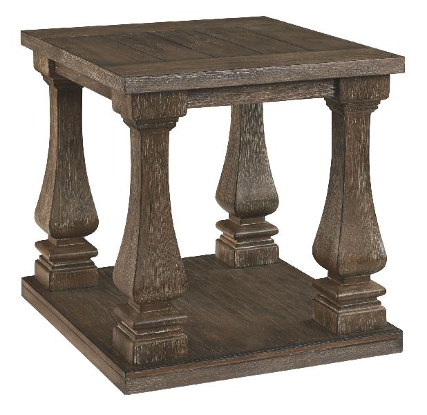 Image of Johnelle - Rectangular End Table - Gray
