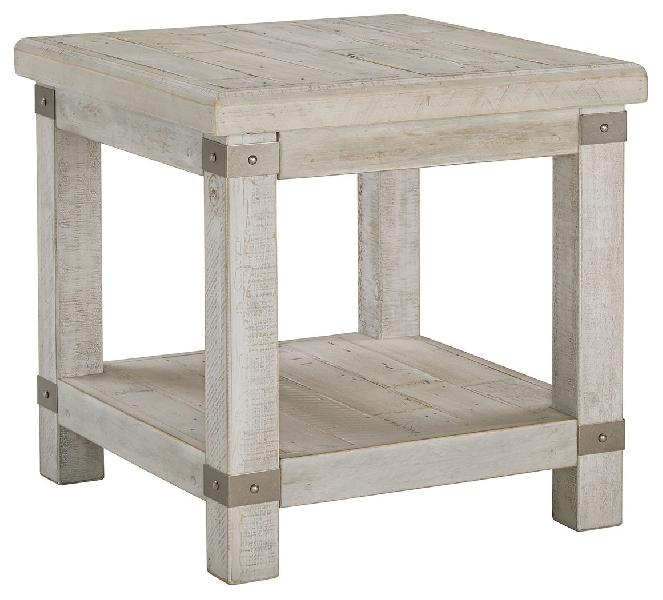 Image of Carynhurst - Rectangular End Table - White Wash Gray