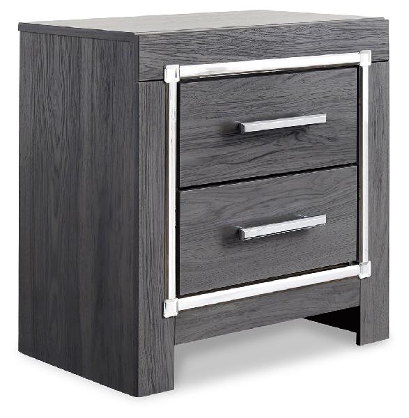 Image of Lodanna - Two Drawer Night Stand - Gray