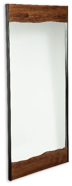 Image of Panchali - Floor Mirror - Brown / Black