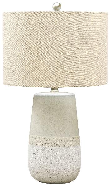 Shavon - Ceramic Table Lamp  - Beige / White