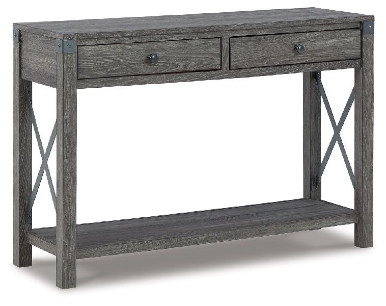 Image of Freedan - Console Sofa Table - Grayish Brown