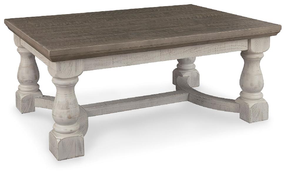 Image of Havalance - Rectangular Cocktail Table - Gray / White
