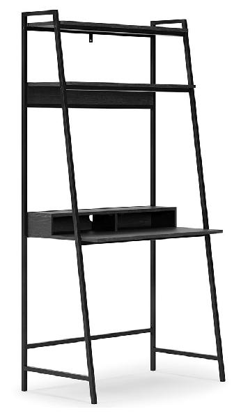 Image of Yarlow - Home Office Desk and Shelf - Black