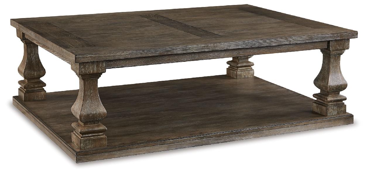 Image of Johnelle - Rectangular Cocktail Table - Gray