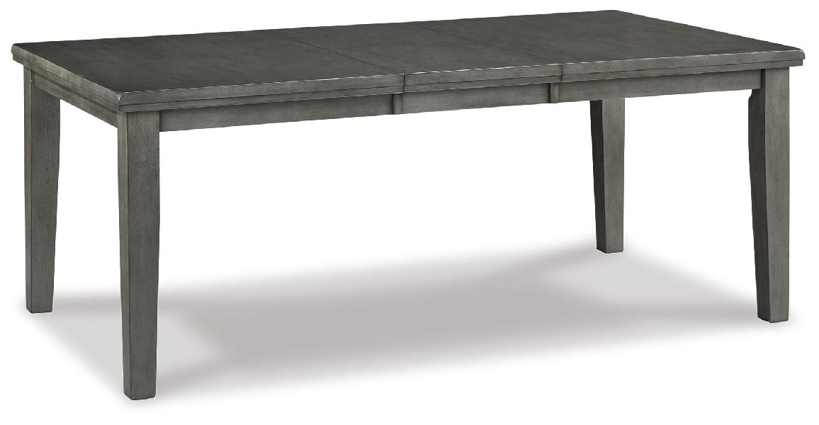 Image of Hallanden - Rectangular Dining Room Butterfly Extension Table - Gray