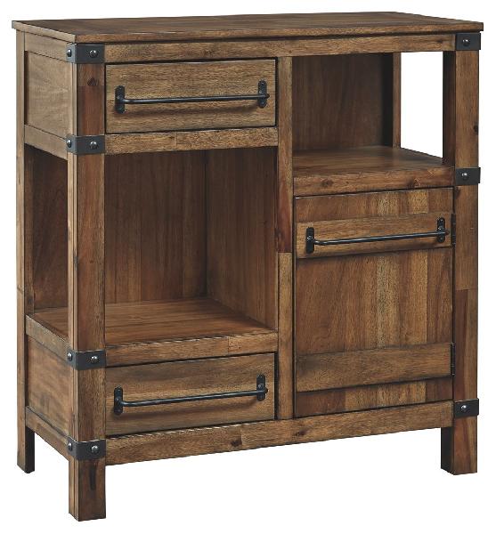 Image of Roybeck - Accent Cabinet - Light Brown / Bronze