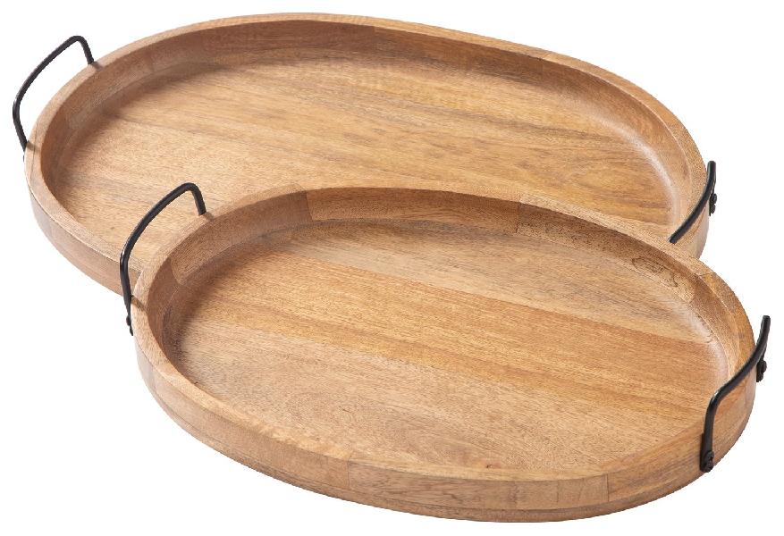 Image of Jocelyne - Tray Set (Set of 2) - Brown / Black