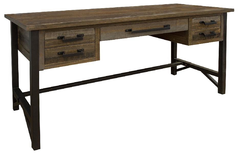 Image of Loft - Desk - Two Tone Gray / Brown