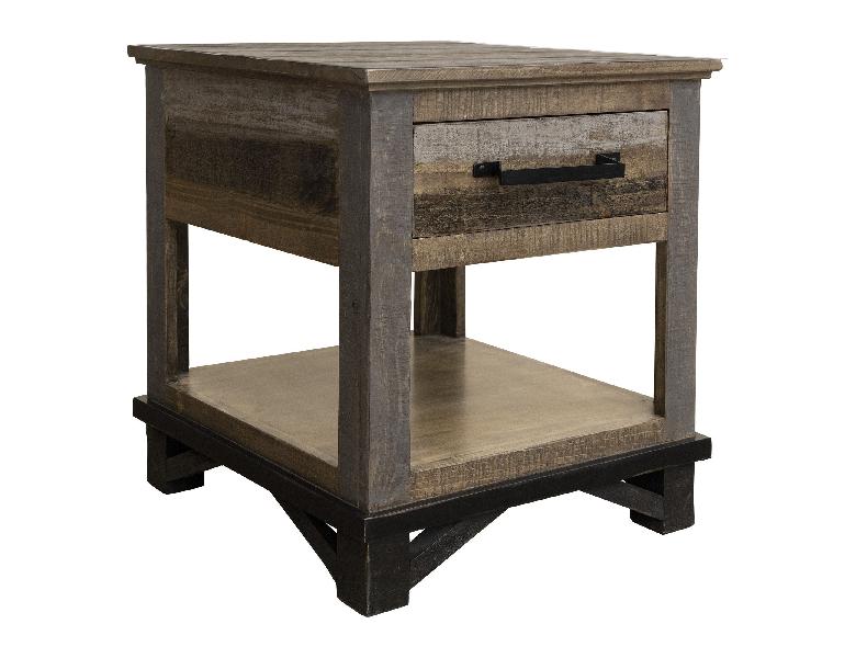 Image of Loft - End Table - Two Tone Gray / Brown