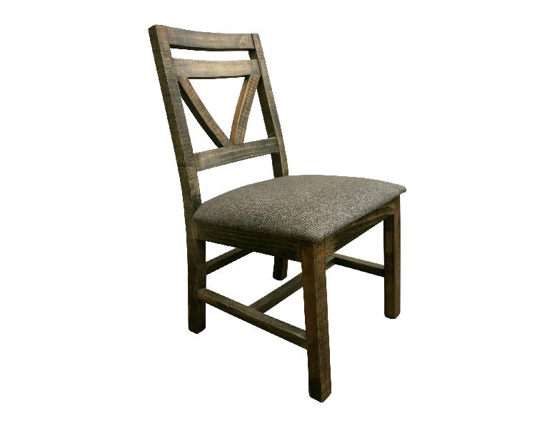 Image of Loft - Chair With Fabric Seat (Set of 2) - Two Tone Gray / Brown