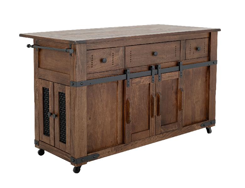Image of Parota - Kitchen Island - Cinnamon Brown