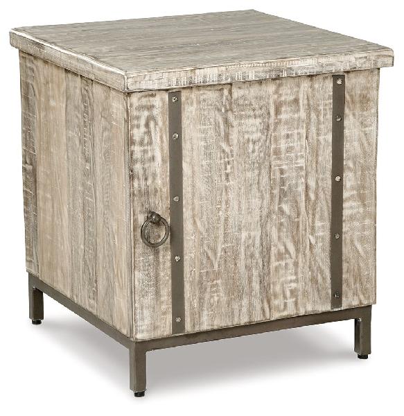 Image of Laddford - Accent Cabinet - Shelf - Whitewash