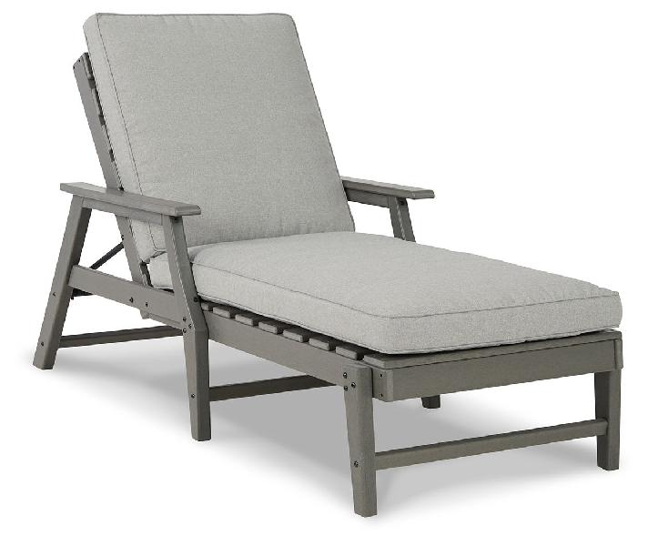 Image of Visola - Chaise Lounge with Cushion - Gray