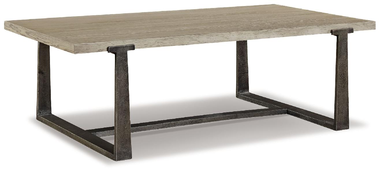 Image of Dalenville - Rectangular Cocktail Table - Gray