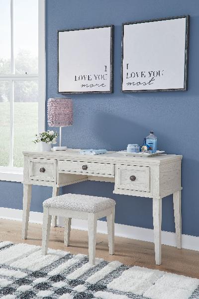 Image of Robbinsdale - Vanity With Stool (Set of 2) - Antique White