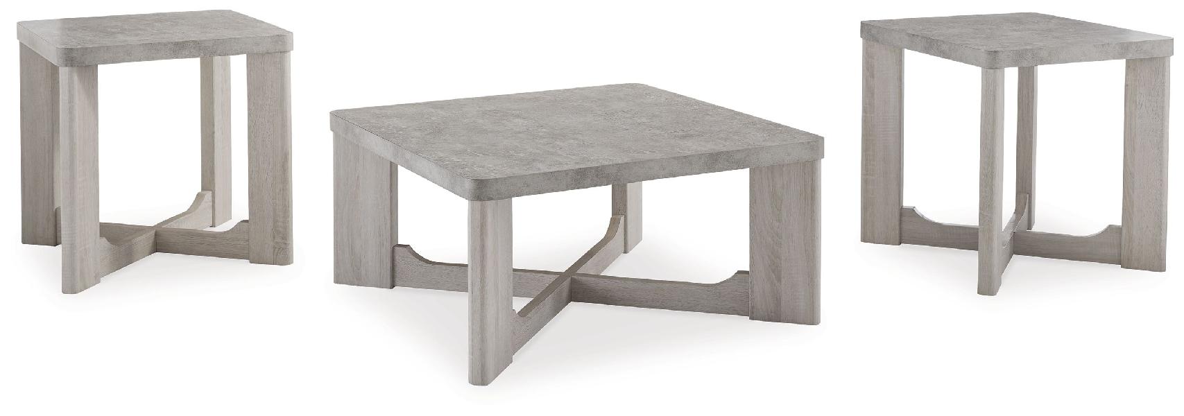 Image of Garnilly - Occasional Table Set (Set of 3) - Whitewash