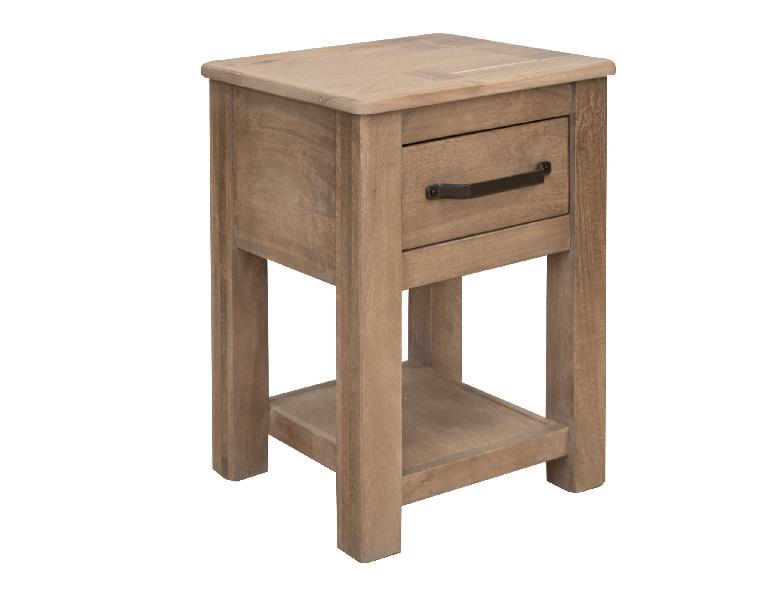 Image of Natural Parota - Chairside Table - Brown Cappuccino
