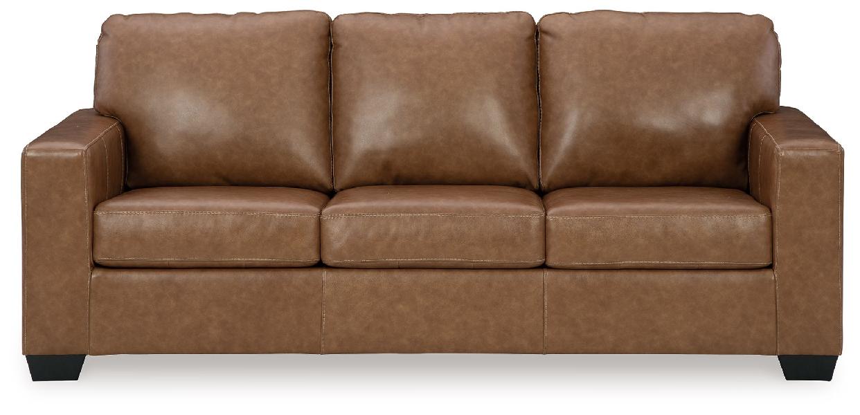Image of Bolsena - Queen Sofa Sleeper - Leather Match - Caramel