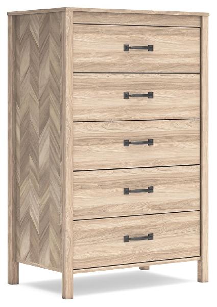 Image of Battelle - Five Drawer Chest - Tan