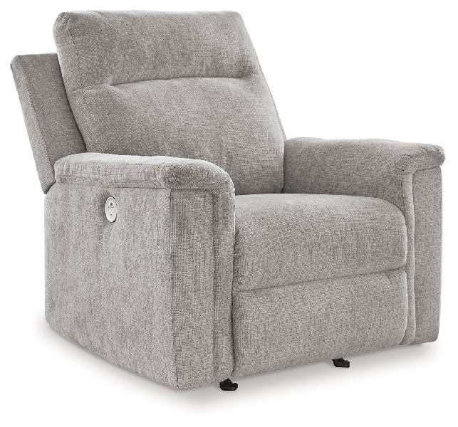 Image of Barnsana - Power Rocker Recliner - Fabric - Ash