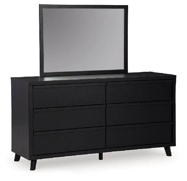 Image of Danziar - Dresser And Mirror - Black