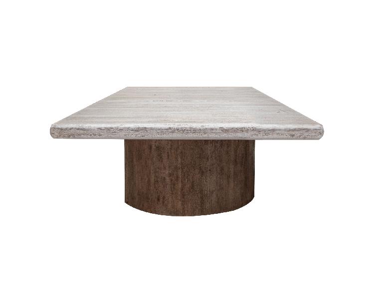 Image of Sahara - Square Cocktail Table - Light Cream / Brown Caramel