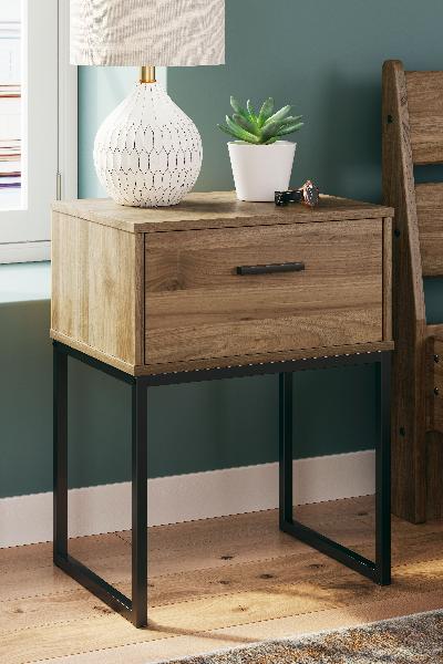Image of Deanlow - One Drawer Night Stand - Honey