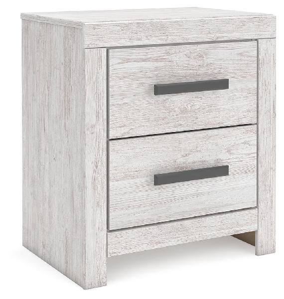 Image of Cayboni - Two Drawer Night Stand - Whitewash