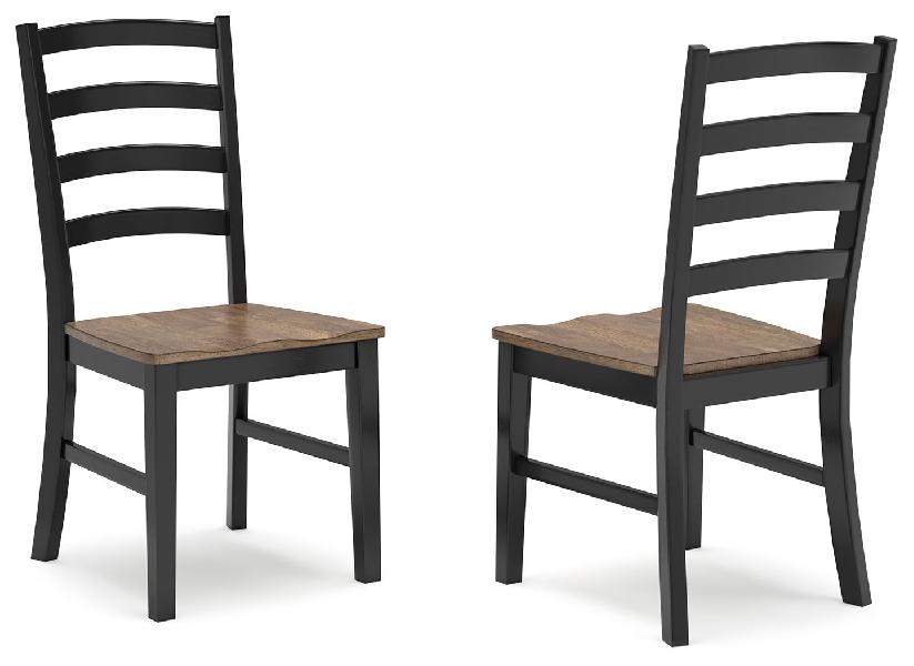 Image of Wildenauer - Dining Room Side Chair (Set of 2) - Brown / Black