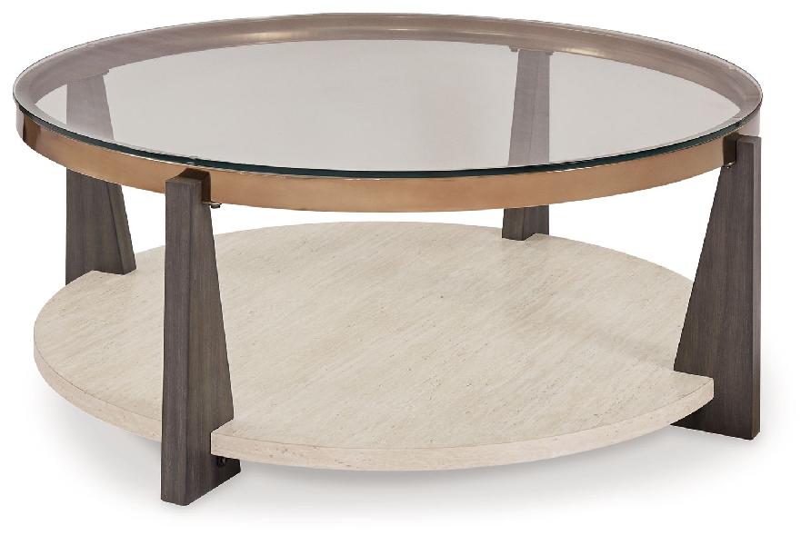 Image of Frazwa - Round Cocktail Table - Multi
