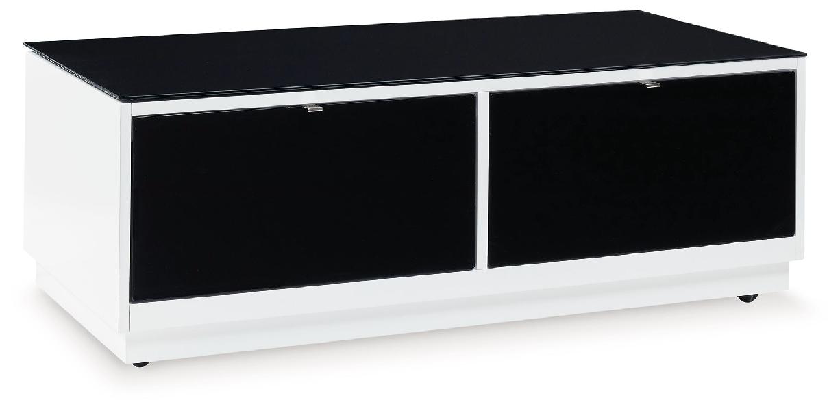 Image of Gardoni - Rectangular Cocktail Table - White / Black