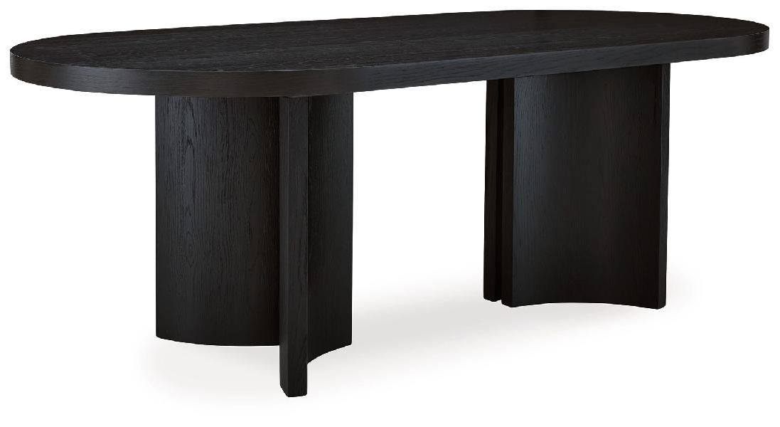 Image of Rowanbeck - Oval Dining Room Table - Black