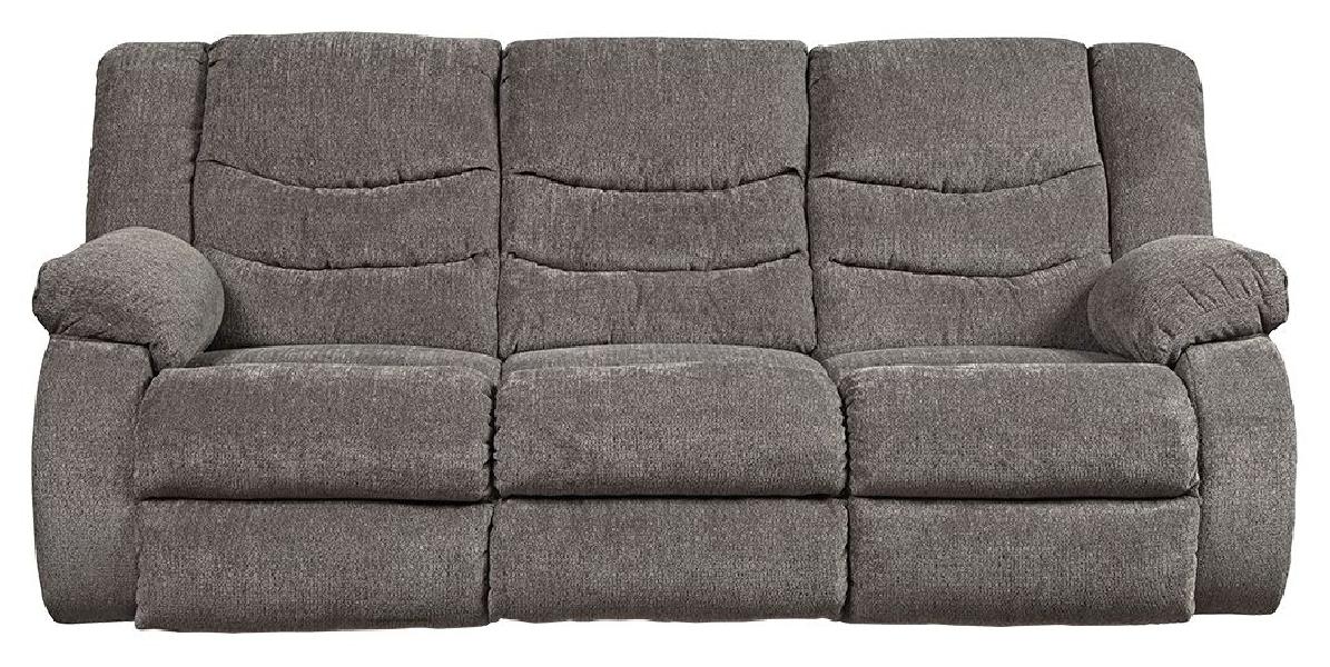 Image of Tulen - Reclining Sofa - Dark Gray