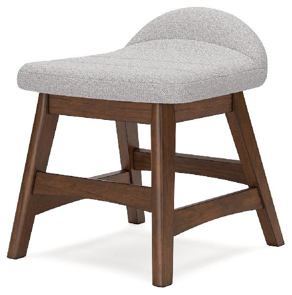 Image of Lyncott - Home Office Desk Chair - Light Gray / Brown