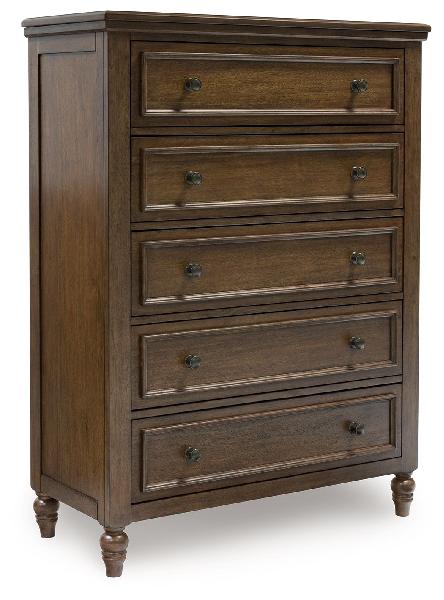 Image of Sturlayne - Five Drawer Chest - Brown